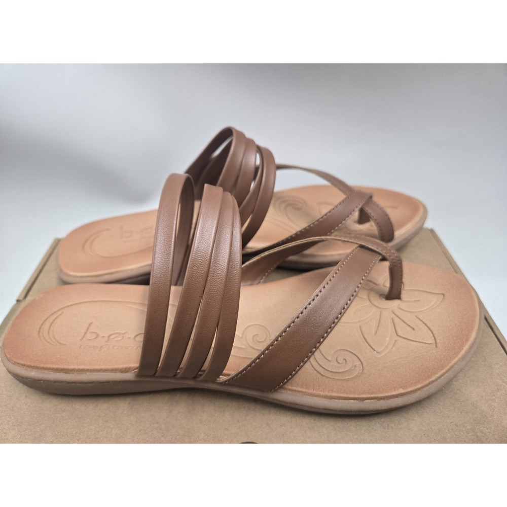 BOC Born Alisha Brown Strappy Slip On Thong Sandals Brown Sz 11 NWB